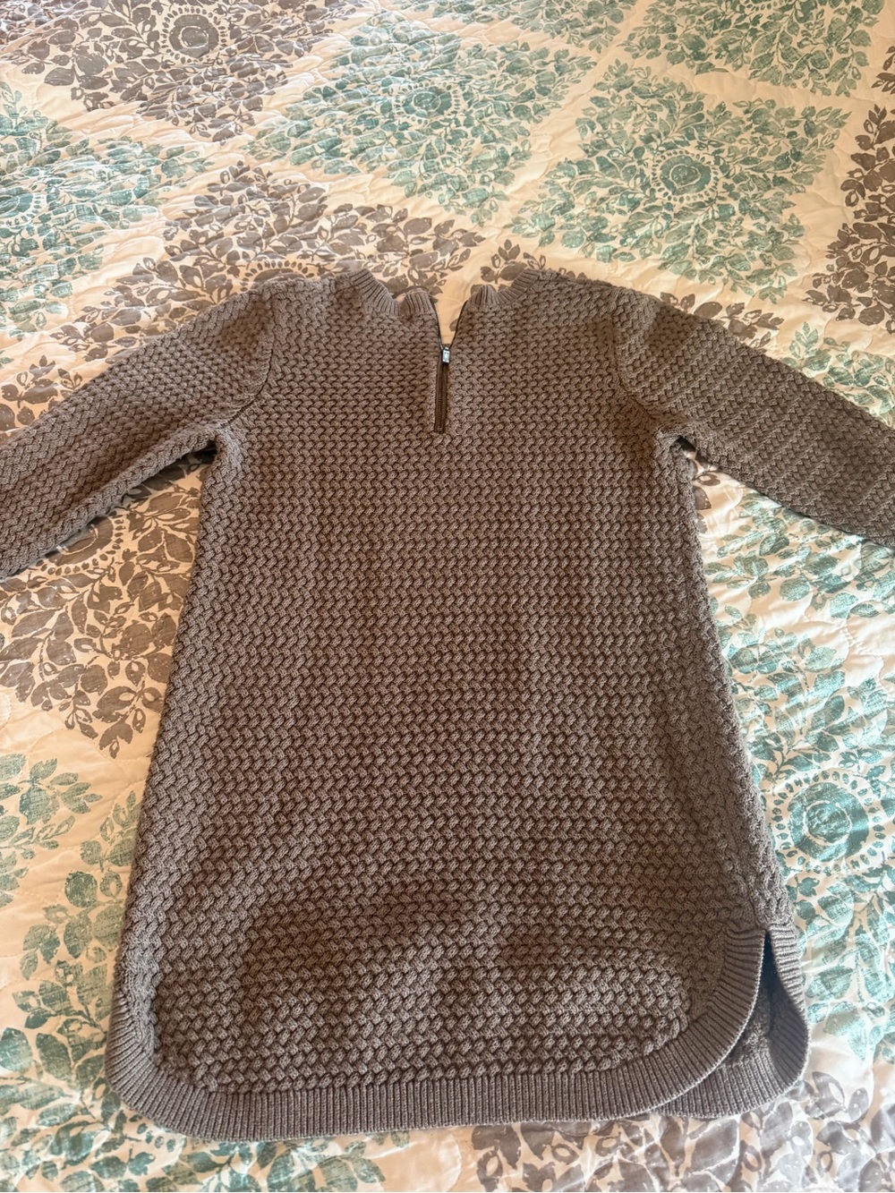 Jones New York Textured Knit Pullover Sweater - Gray